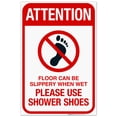 thumbnail image 1 of Attention Please Use Shower Shoes Sign, Pool Sign,, 1 of 1