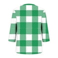 thumbnail image 5 of Plus Size Women's Casual Printed 3/4 Sleeve V-Neck Blouse Shirt Top Fashionable and Comfortable Loose Fit Tunic for Work Office | CSEONE,Green L, 5 of 8
