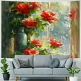 thumbnail image 4 of JEUXUS Rustic Farmhouse Rose Flower Wall Art Tapestry Painting, 4 of 6
