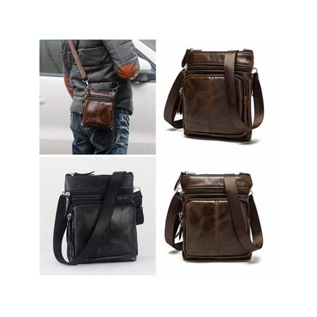 Men's Casual Vintage Business Leather Shoulder Bag Laptop Messenger Handbag Chest