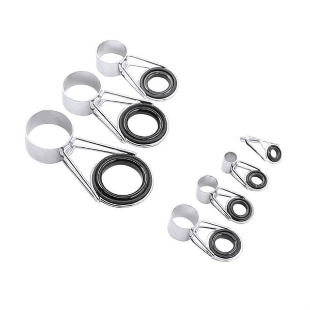 AKEGAMN Clearance! 7Pcs/Set Mixed Size Fish Pole Repair Kit Line Rings Fishing Rod Set Material: Stainless Features: , Various Sizes, Useful High stainless , with strong , tensile strength, and stre