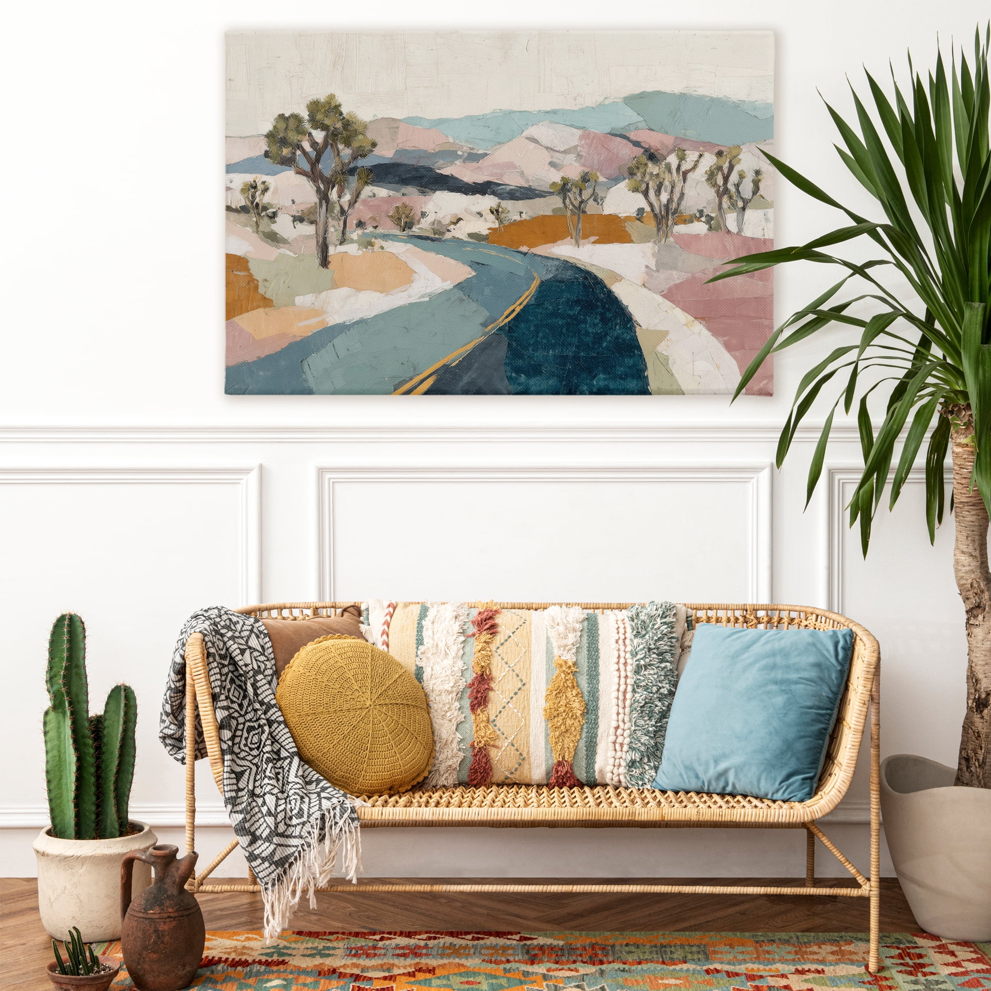 Stupell Industries Desert Highway Through Joshua Trees Canvas Wall Art, design by Chromatic Storm Studio