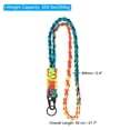 thumbnail image 2 of Uxcell 21.7" Paracord Neck Lanyard Keychain Braided Strong Lanyard with Clip and Key Ring Rainbow 3 Pack, 2 of 5