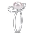 thumbnail image 3 of Everly Women's Cultured Pearl and Diamond Sterling Silver Ring, 3 of 7