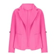 thumbnail image 5 of DYTTDG Women's Casual Blazer Solid Color Long Sleeve Buttonless Blazer Jacket Great Gifts for Less End of Year Clearance, 5 of 7