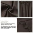 thumbnail image 4 of PiccoCasa French Door Curtains Rod Pocket Blackout Curtain Panel Coffee Color 1 W54" x L40", 4 of 7