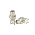 thumbnail image 2 of Queilt BNC Connector 50 Ohm BNC Female Bulkhead Solder PCB Mount Right Angle Connector Low Loss RF Coaxial Adapter for RF Module CCTV Broadcast Application (5 Pcs), 2 of 3