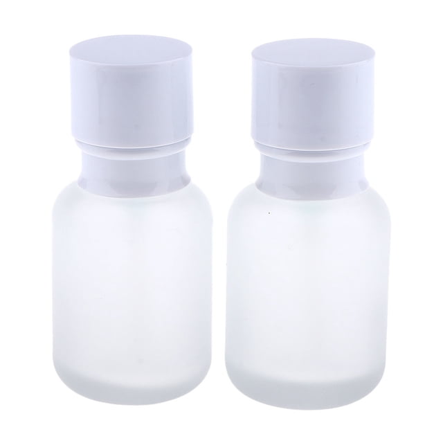 Botella de de bomba de vidrio esmerilado recargable vacía para esencia de emulsión de loción 50ml jinwen Botella de loción vacía