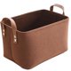 thumbnail image 3 of Matsuzay Bolsa organizadora, cesta portátil de fieltro, bolsa de almacenamiento de tela, organizador de dormitorio, papelera para coche Almacenamiento y organización del hogar Café Matsuzay HA001884-03, 3 of 6