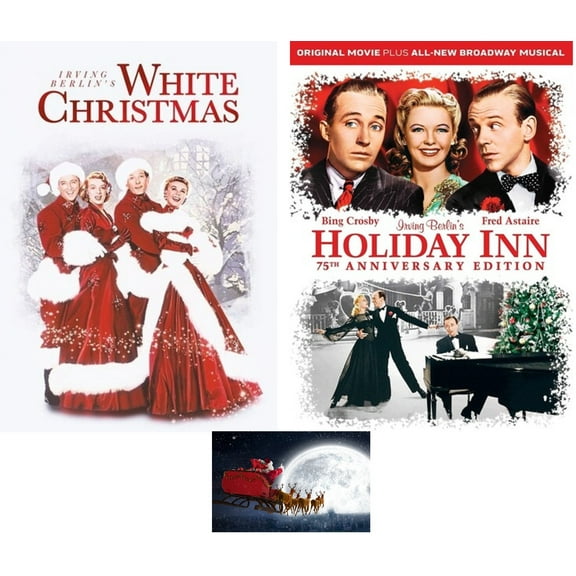White Christmas & Holiday Inn Irving Berlin Double Feature 2 DVD Set Includes Christmas Theme Glossy Print Art Card