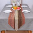 thumbnail image 4 of GFDYREE Burlap Linen Rustic Table Runners 72 Inches Long, Retro Barn Wood Brown Red Table Runner Farmhouse Style for Coffee Table, Holiday Parties, Wedding, Events Dinner, Home Decor, 4 of 7