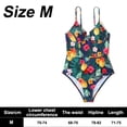 thumbnail image 2 of V Neck Push Up One Piece Swimsuit Women Floral Print Sexy Bathing Suit Plunging Swimwear - M, 2 of 5