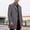 Gray, variant on Mens Wool Coat Regular Mid Notch Lapel Two Button Outer Coat, Relaxed Silhouette Side Pockets for Business Events Date Nights Black S