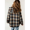 thumbnail image 3 of Women's Plaid Sherpa Lined Hooded Shacket - Blue - [ZhiHiMeRi] | (US 4-6)S, 3 of 12