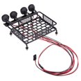 thumbnail image 4 of Portaequipajes de techo de Metal 4 luces LED para 1/10 RC Cars Crawler CC10 accesorios JShteea El nuevo, 4 of 6