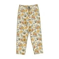 thumbnail image 4 of Balery Hippie Bee Honeycomb print Women's Pajama Pants,Ultra Lightweight Pjs,Lounge Pant-, 4 of 9