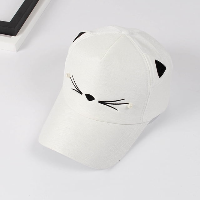 Visors Spring Fashion Tide Pearl Wild Cute Student Cat Ears Visor Baseball Cap WH Baseball Caps