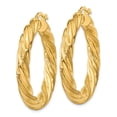 thumbnail image 2 of 14K Yellow Gold Earring Hoop Women'S Twisted 25 mm 5, 2 of 3