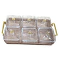 thumbnail image 2 of deevoka Appetizer Plate Compartment Decorative Tray Candy Bowl for Candy Snack Sweet 6 Grids, 2 of 9