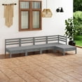 thumbnail image 1 of vidaXL 5 Piece Garden Lounge Set Solid Pinewood Grey, 1 of 5