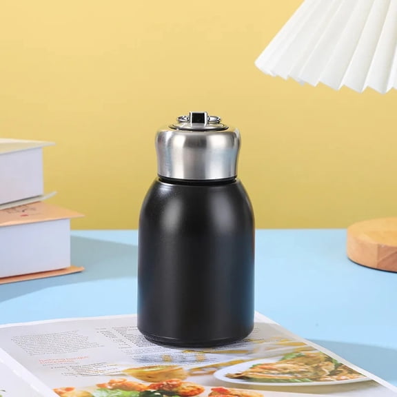 300ML Mini Thermos Cup Stainless Steel Vacuum Flask with Lifting Ring Car Insulated Cup Portable Travel Water Bottle Coffee Mug
