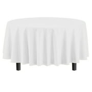 Exquisite 12 Premium White Plastic 84 Round Disposable Waterproof Party Tablecloths