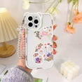 thumbnail image 3 of Compatible for iPhone 13 Pro Max Case Clear Cute Flower Floral Bear for Girls Women Pattern with Bear Ears Soft TPU Shockproof Protective Girly Cover-Bear, 3 of 13