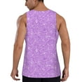 thumbnail image 3 of Easygdp Lilac Glittering Men's Tank Top, Sleeveless Muscle T Shirts, Breathable, Quick-Dry, Loose for Gym, Running, Fitness - Medium, 3 of 9