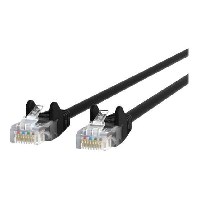 Belkin - Patch cable - RJ-45 (M) to RJ-45 (M) - 16.4 ft - UTP - CAT 5e - molded, snagless - black