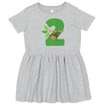 thumbnail image 3 of Inktastic 2nd Birthday Jungle Monkey Childs Girls Toddler Dress, 3 of 5