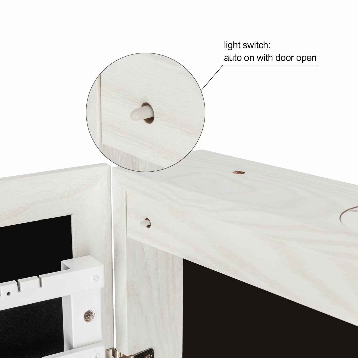 Clearance Retro Pvc Wood Grain Coating Whole Body Mirror Jewelry