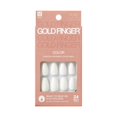 thumbnail image 1 of Kit de uñas postizas GoldFinger Listo para usar Uñas postizas de color blanco clásico Barra de manicura y pegamento incluidos Forma de ataúd mediano Pegamento de larga duración en las uñas, 1 of 5