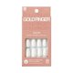 thumbnail image 1 of Kit de uñas postizas GoldFinger Listo para usar Uñas postizas de color blanco clásico Barra de manicura y pegamento incluidos Forma de ataúd mediano Pegamento de larga duración en las uñas, 1 of 5