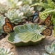 thumbnail image 1 of Comedero de Cerámica con Forma de Hoja para Mariposas: Dispensador de Agua con Bandeja Poco Profunda para Insectos y Pájaros Pequeños, Decoración Duradera para Jardín Exterior con Base Antideslizante, 1 of 7