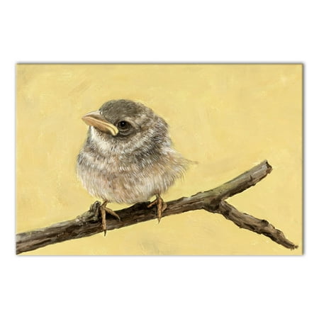 Creative Products Little Brown Bird - Yellow 12x18 Canvas Wall Art