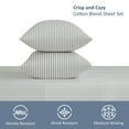 thumbnail image 5 of Mainstays 4-Piece 300 Thread Count Silver Stripe Cotton Blend Bed Sheet Set, Queen, 5 of 9