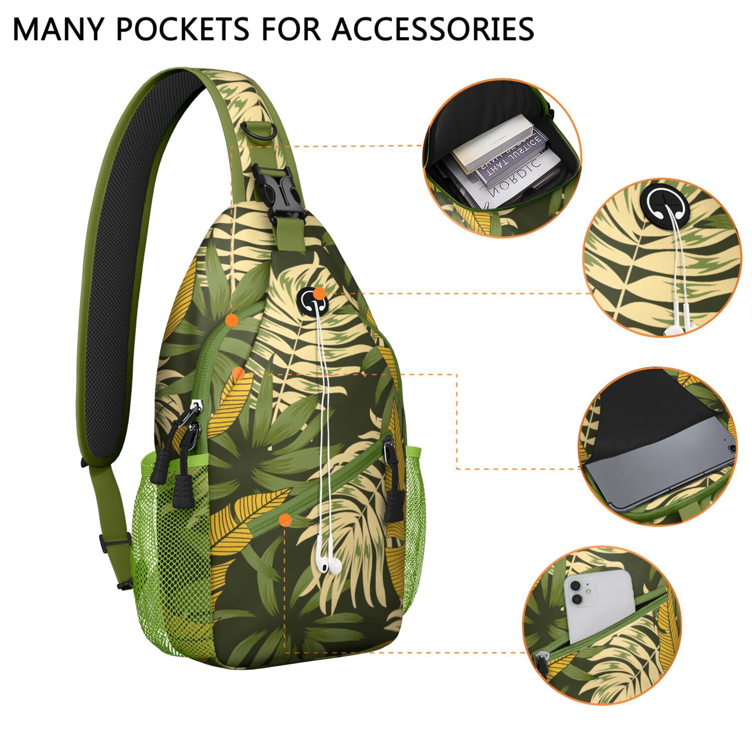 Summer Beach Shoulder Backpack - Travel-Ready Daypack with Mesh Pockets - Perfect for Outdoor, Festivals, Vacation