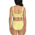 thumbnail image 3 of Daiia Daisies Flowers Women's Bikini Set Two Piece Swimsuit High Waisted Bikini Adjustable Straps Bikini Perfect for Beach, Pool, and Summer Vacation-Small, 3 of 9