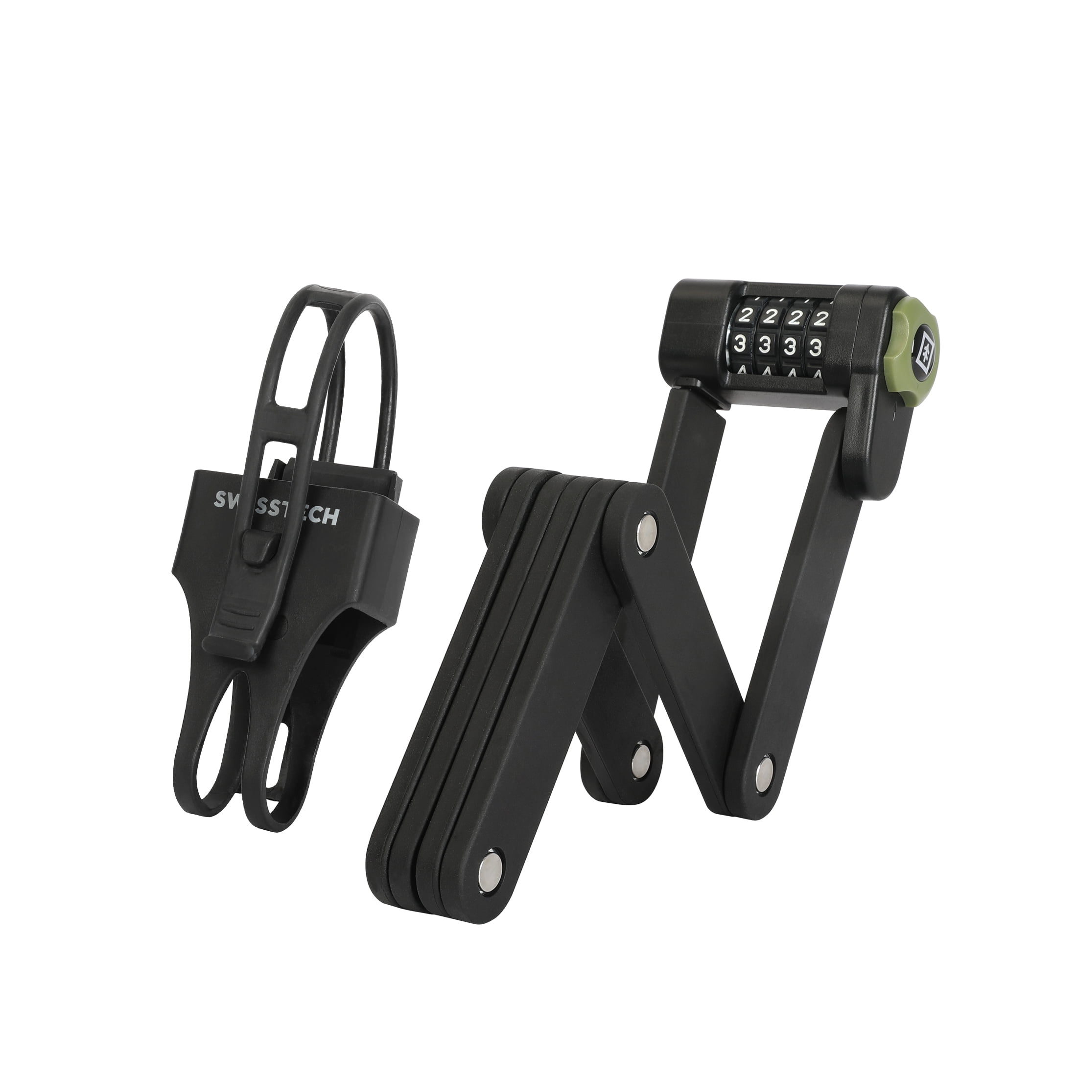 Swiss Tech Foldable Bike Frame Lock, Black