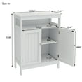 thumbnail image 3 of Stufurhome  32in Bathroom Floor Cabinet, Bathroom Storage Cabinet, Freestanding, with Double Shutter Doors and Adjustable Shelf, for Bathroom, Living room, Entryway, Kitchen,White., 3 of 6