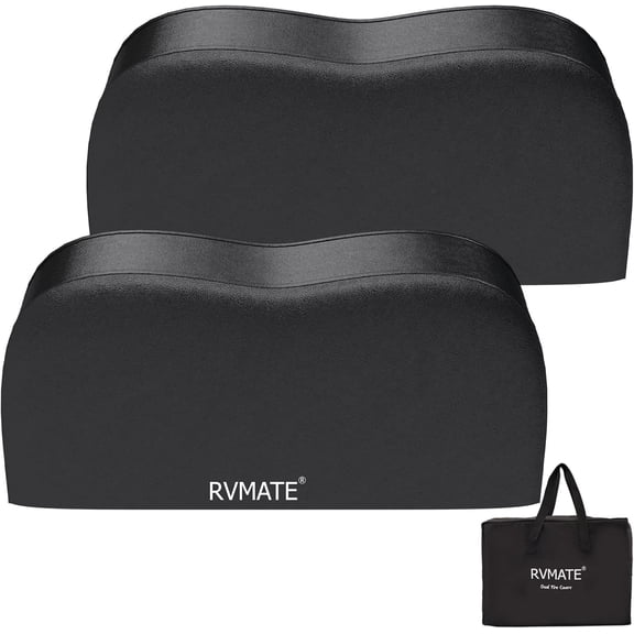RVMATE RV Tire Covers, Dual Axle Wheel Cover (2 Pack) Fits 30"-33" Diameter Tires, Waterproof Anti-UV Black Dual Tire Covers RV Accessories for Truck/Trailer