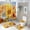 ASB117S, variant on Sunflower 4 Piece Shower Curtain Sets, with Non-Slip Rugs, Toilet Lid Cover And Bath Mat, for Bathroom Decor Set
