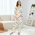 thumbnail image 6 of FORMRS Womens Pajama Set Long Sleeve Top and Pants with Pockets Soft Comfy Lounge Sleepwear, Sizes S-2XL, Polka Dot, 6 of 7