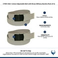 thumbnail image 3 of CTM Kids' Cotton Adjustable Belt with Brass Clamp Slide Buckle (Pack of 2), 3 of 3