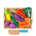 thumbnail image 4 of DIY Wooden Pretend Play Kitchen Toy Cut Fruit Vegetables Simulation Kitchen Set Early Education Toys For Children Kids Girl, 4 of 7