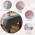thumbnail image 5 of Pink Gray Ombre Table Cloth Waterproof Tablecloths, Vintage Country Wooden Tablecloth Dining Table Cover for Kitchen Party Tabletop Outdoor, Rectangle Tablecloth 52x70 Inch, 5 of 9