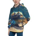 Jgfou Sunshine Underwater Sand Turtle Print Unisex Kids Sweatshirt Boys