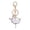 White, variant on Ballerina Keychain for Women Girls Sparkling Rhinestone Ballet Dancer Keyring Pendant Alloy Bag Charm for Purse Wallet Car Keys