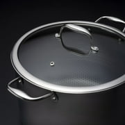 HexClad 10 Quart Hybrid Stainless Steel Stock Pot with Glass Lid, Nonstick