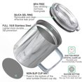 thumbnail image 3 of Vacuum Insulated Travel 12 oz Coffee Mug with Handle, THILY Stainless Steel Cup with Spill-Proof Lid, Keep Coffee Cold, Great for Camping, White Marble, 3 of 6
